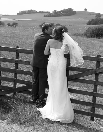 Tudor Photography wedding services bride and bridegroom in classic black and white
